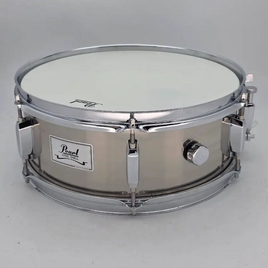 Used Pearl Steel Snare Drum 13x5 - Good - Drum Center Of Portsmouth