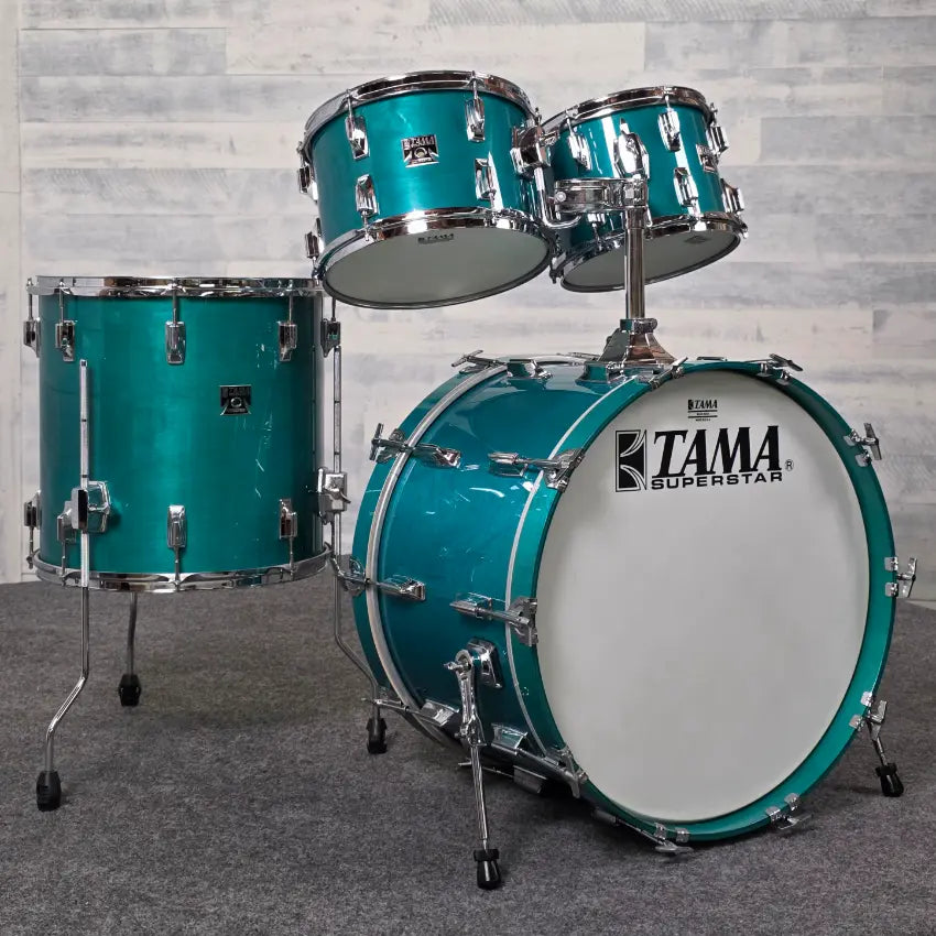 Used Tama Superstar Classic 50th Anniversary 4pc Drum Set Aquamarine - Good - Drum Center Of Portsmouth