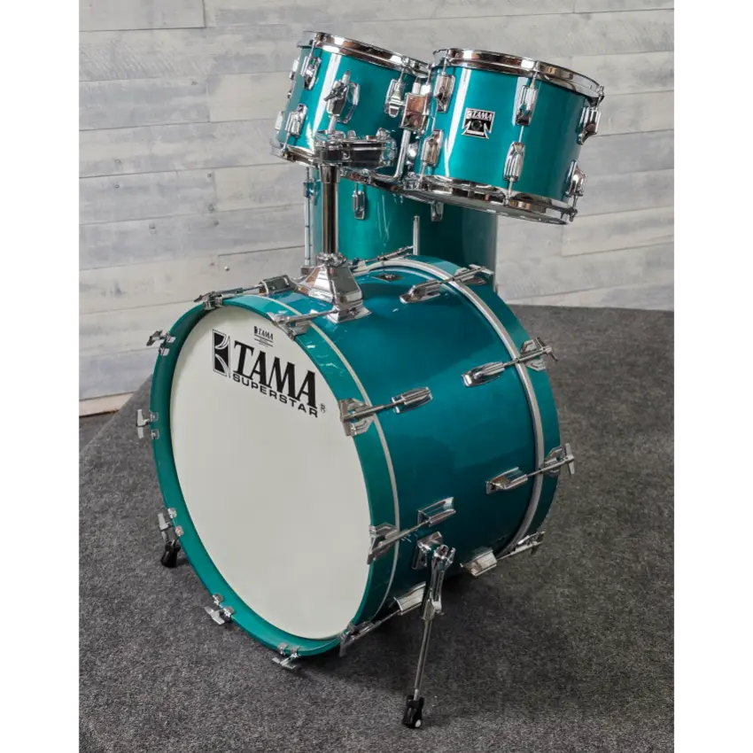 Used Tama Superstar Classic 50th Anniversary 4pc Drum Set Aquamarine - Good - Drum Center Of Portsmouth