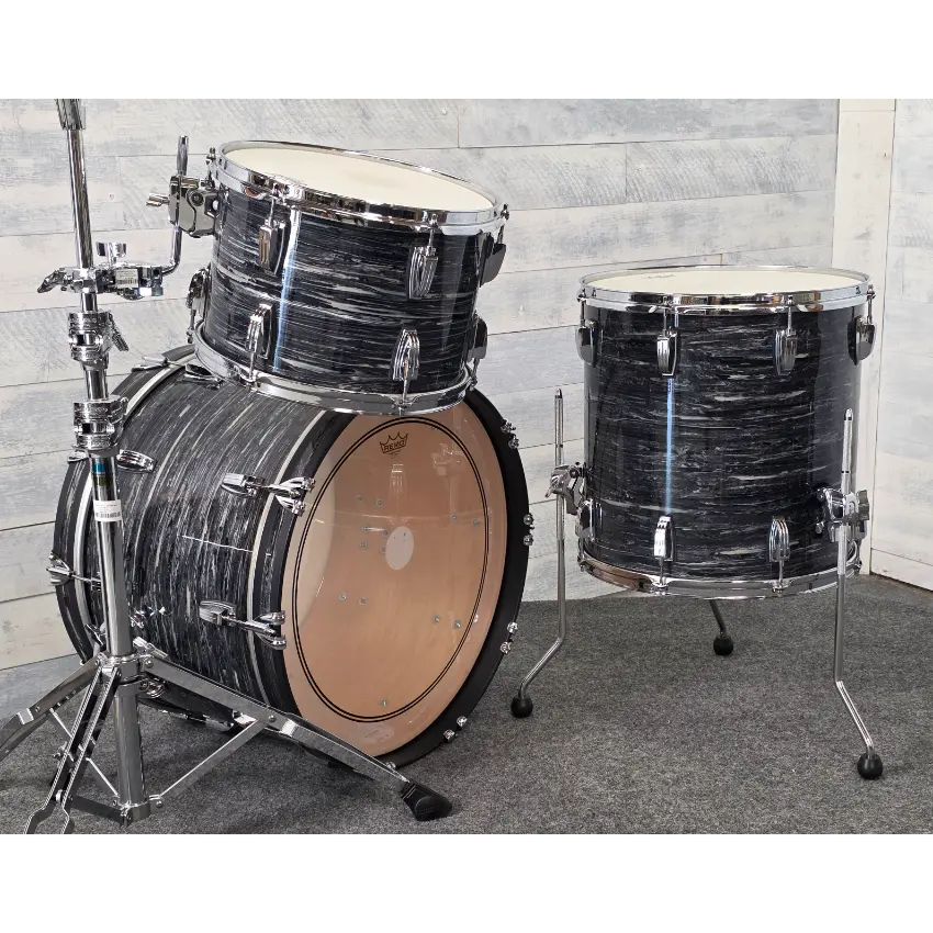 Used Ludwig Classic Maple FAB 3pc Drum Set Vintage Black Oyster - Very Good - Drum Center Of Portsmouth