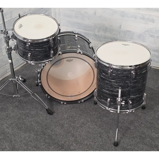 Used Ludwig Classic Maple FAB 3pc Drum Set Vintage Black Oyster - Very Good - Drum Center Of Portsmouth