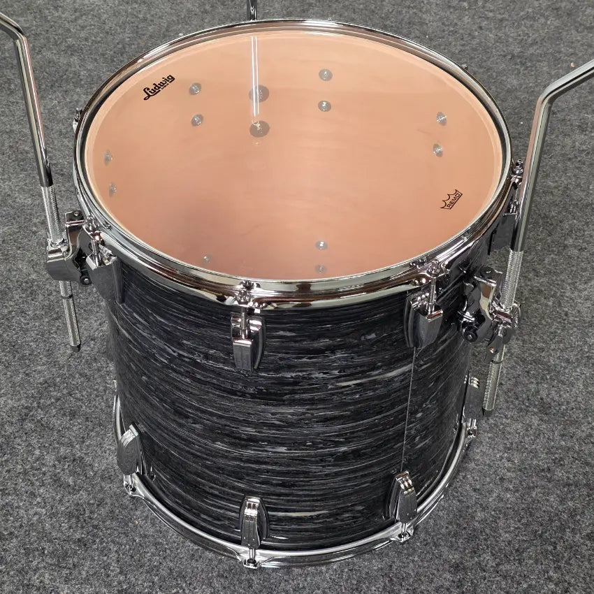 Used Ludwig Classic Maple FAB 3pc Drum Set Vintage Black Oyster - Very Good - Drum Center Of Portsmouth
