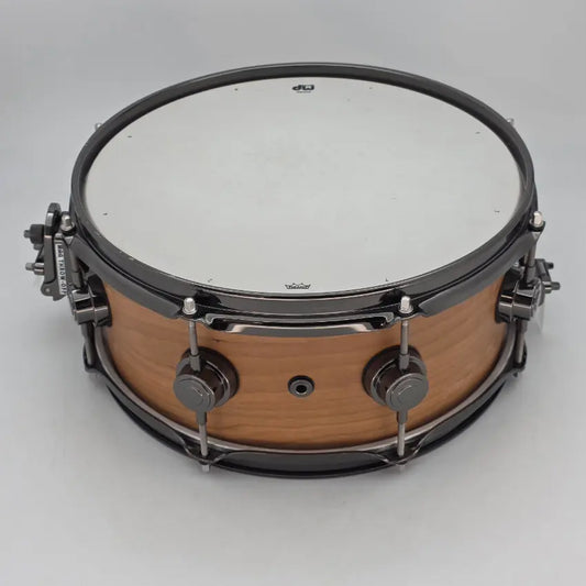 Used DW Collectors Cherry HVLT Snare Drum 13x5.5 Black Nickel Hardware - Good - Drum Center Of Portsmouth