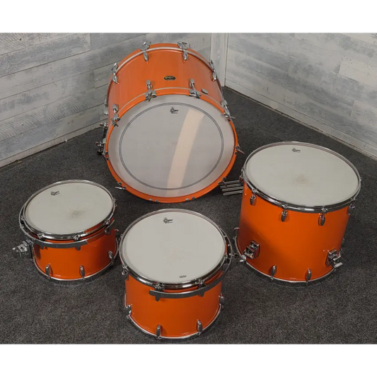 Used Gretsch USA Custom 4pc Drum Set Orange Gloss - Very Good - Drum Center Of Portsmouth