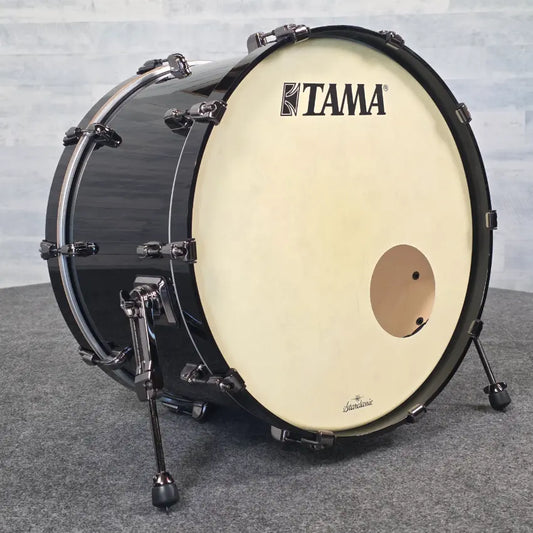 Used Tama Starclassic Maple Bass Drum 24x14 Piano Black w/Black Hw - Very Good - Drum Center Of Portsmouth