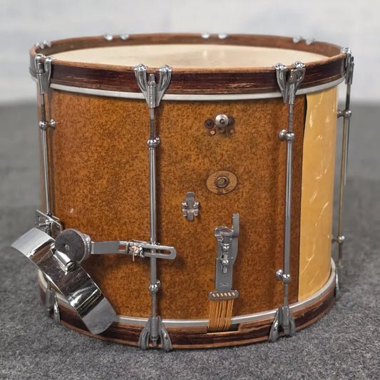 Used Ludwig & Ludwig Marching Snare Drum Gold Sparkle 16x12 - Very Good - Drum Center Of Portsmouth