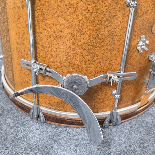 Used Ludwig & Ludwig Marching Snare Drum Gold Sparkle 16x12 - Very Good - Drum Center Of Portsmouth