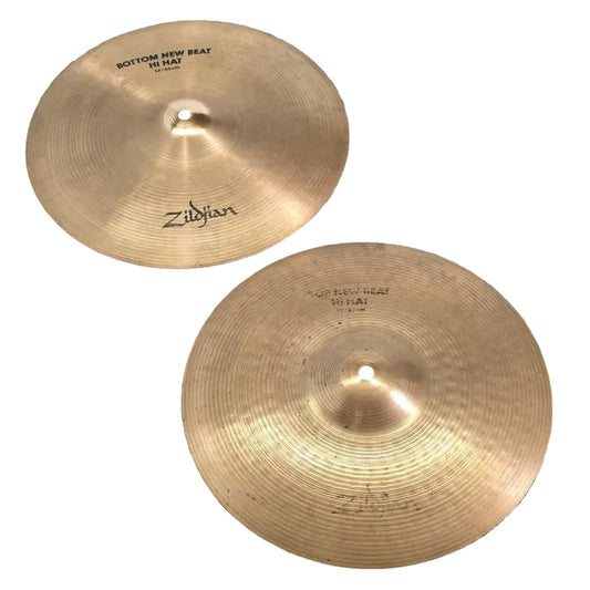 Used Zildjian New Beat Hi Hat Cymbals 13" 888/942 grams - Good - Drum Center Of Portsmouth