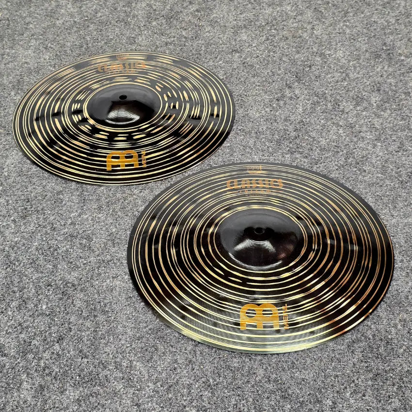Used Meinl Classics Custom Dark Hi Hat Cymbals 14" - Very Good - Drum Center Of Portsmouth