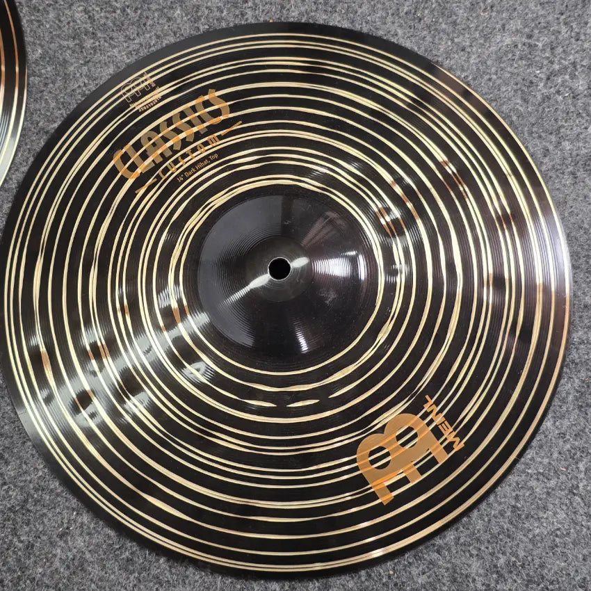 Used Meinl Classics Custom Dark Hi Hat Cymbals 14" - Very Good - Drum Center Of Portsmouth