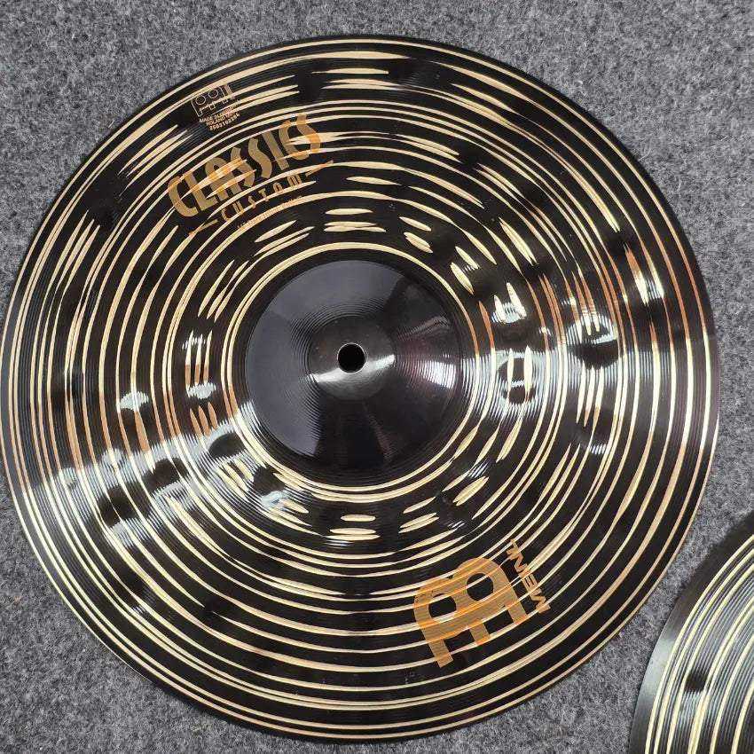 Used Meinl Classics Custom Dark Hi Hat Cymbals 14" - Very Good - Drum Center Of Portsmouth