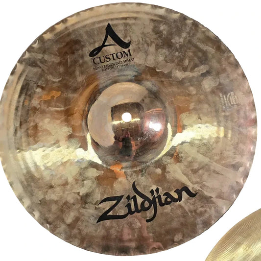 Used Zildjian A Custom Mastersound Hi Hat Cymbals 14" - Good - Drum Center Of Portsmouth