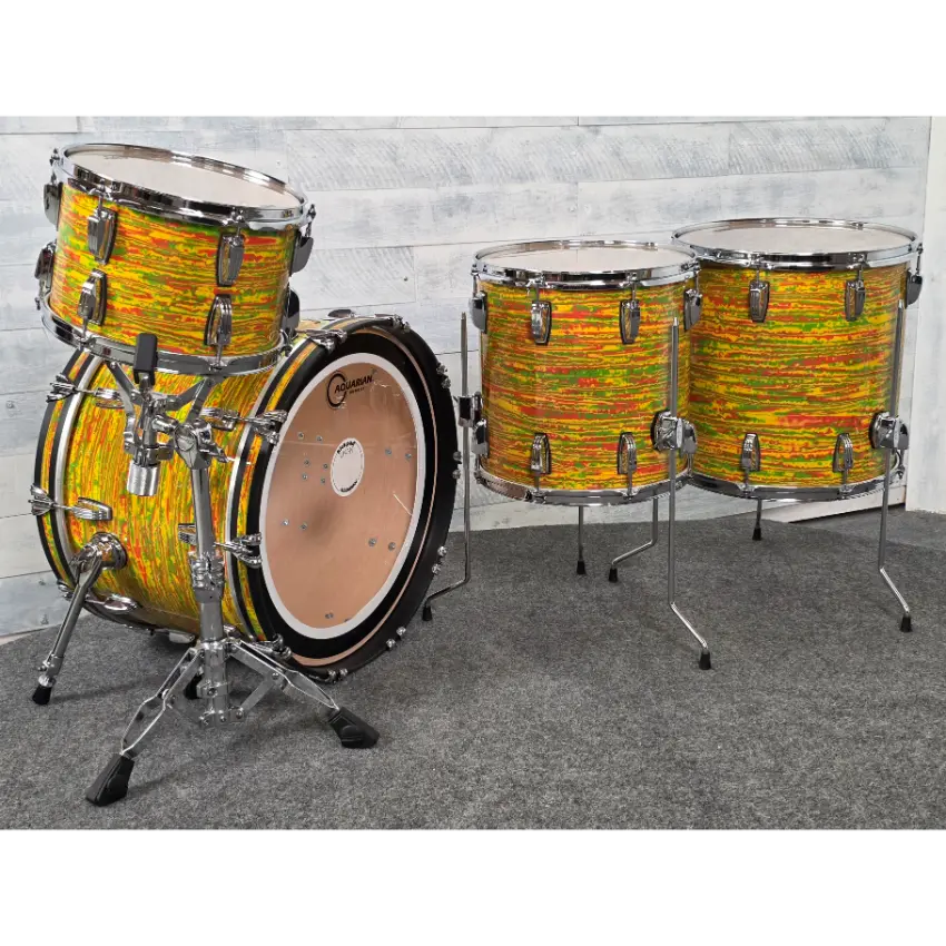 Used Ludwig Classic Maple 4pc Drum Set Citrus Mod - Very Good - Drum Center Of Portsmouth