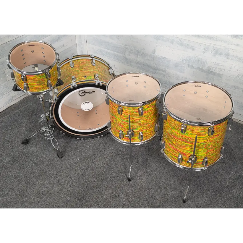 Used Ludwig Classic Maple 4pc Drum Set Citrus Mod - Very Good - Drum Center Of Portsmouth
