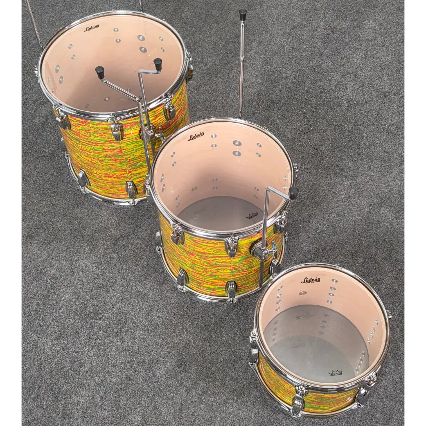 Used Ludwig Classic Maple 4pc Drum Set Citrus Mod - Very Good - Drum Center Of Portsmouth
