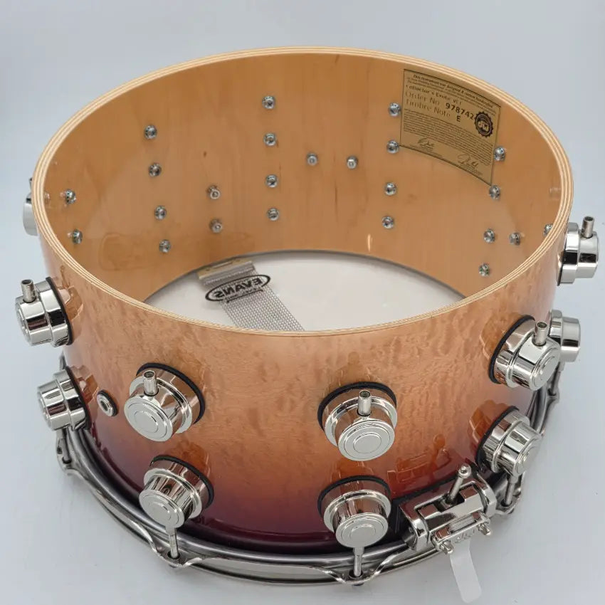 Used DW Collectors Pure Maple Snare Drum 14x7 Waterfall Bubinga - Good - Drum Center Of Portsmouth