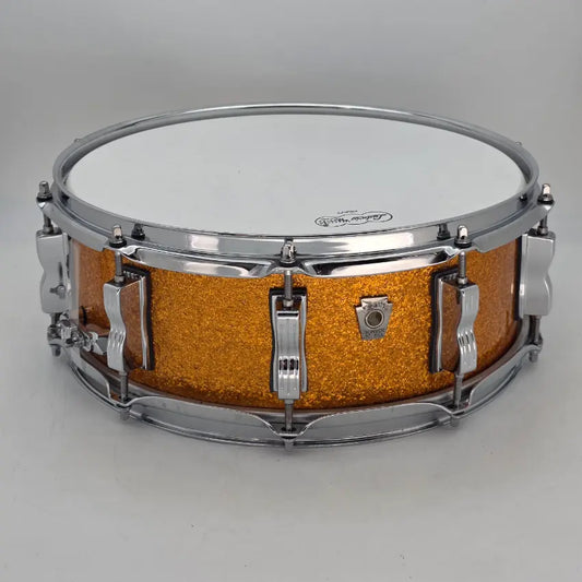 Used Ludwig Classic Oak Snare Drum 14x5 Orange Sparkle - Very Good - Drum Center Of Portsmouth