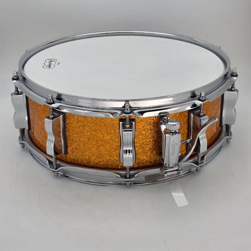 Used Ludwig Classic Oak Snare Drum 14x5 Orange Sparkle - Very Good - Drum Center Of Portsmouth