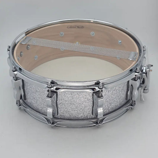 Used Ludwig Classic Oak Snare Drum 14x5 Silver Sparkle - Very Good - Drum Center Of Portsmouth