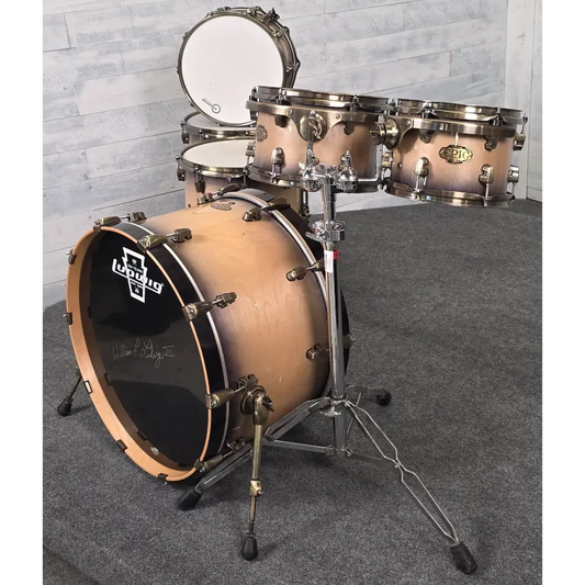 Used Ludwig Epic 6pc Drum Set w/Double Tom Stand - Good - Drum Center Of Portsmouth