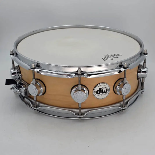 Used DW Collectors Maple Standard Snare Drum 14x5.5 Satin Natural - Very Good - Drum Center Of Portsmouth