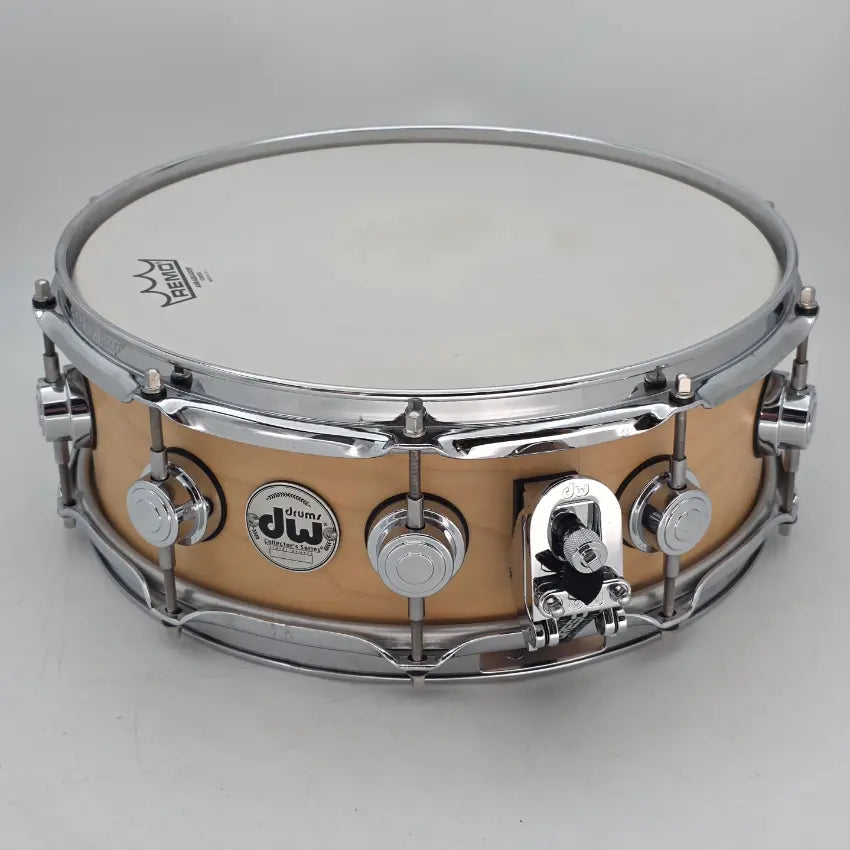 Used DW Collectors Maple Standard Snare Drum 14x5.5 Satin Natural - Very Good - Drum Center Of Portsmouth