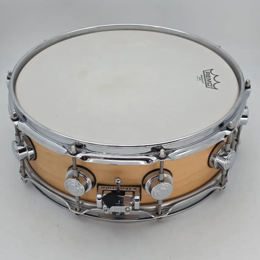 Used DW Collectors Maple Standard Snare Drum 14x5.5 Satin Natural - Very Good - Drum Center Of Portsmouth