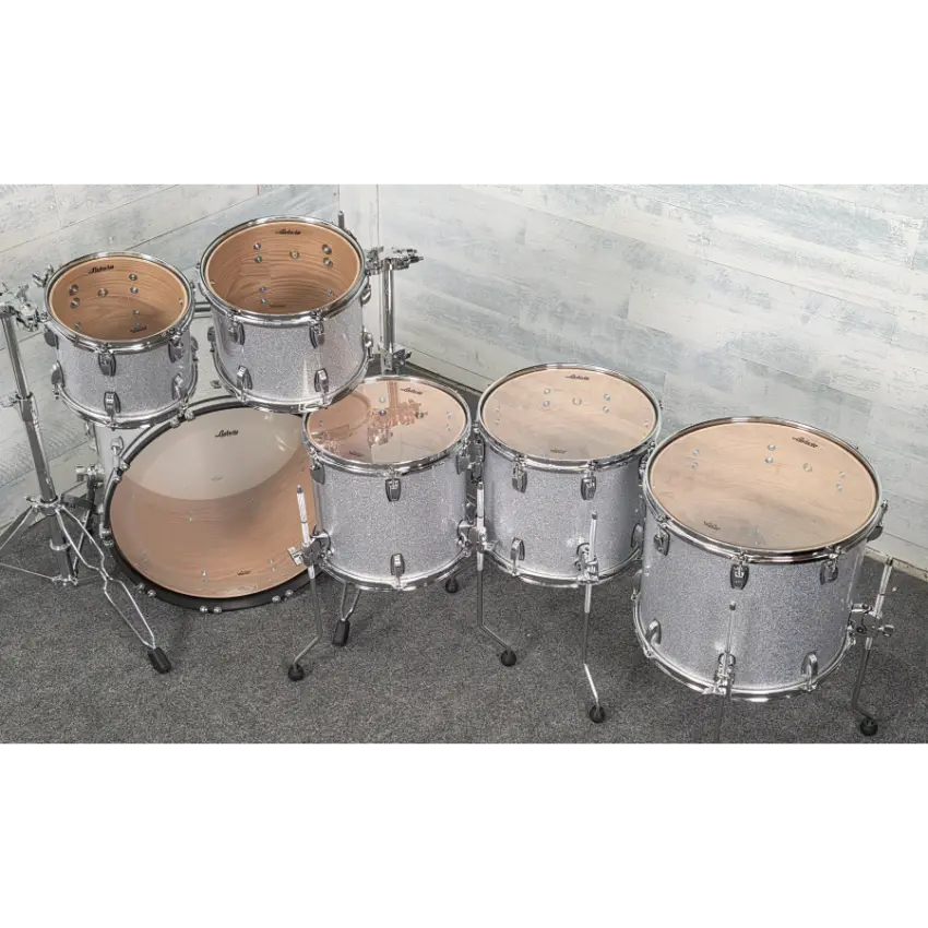 Used Ludwig Classic Oak 6pc Drum Set Silver Sparkle - Very Good - Drum Center Of Portsmouth