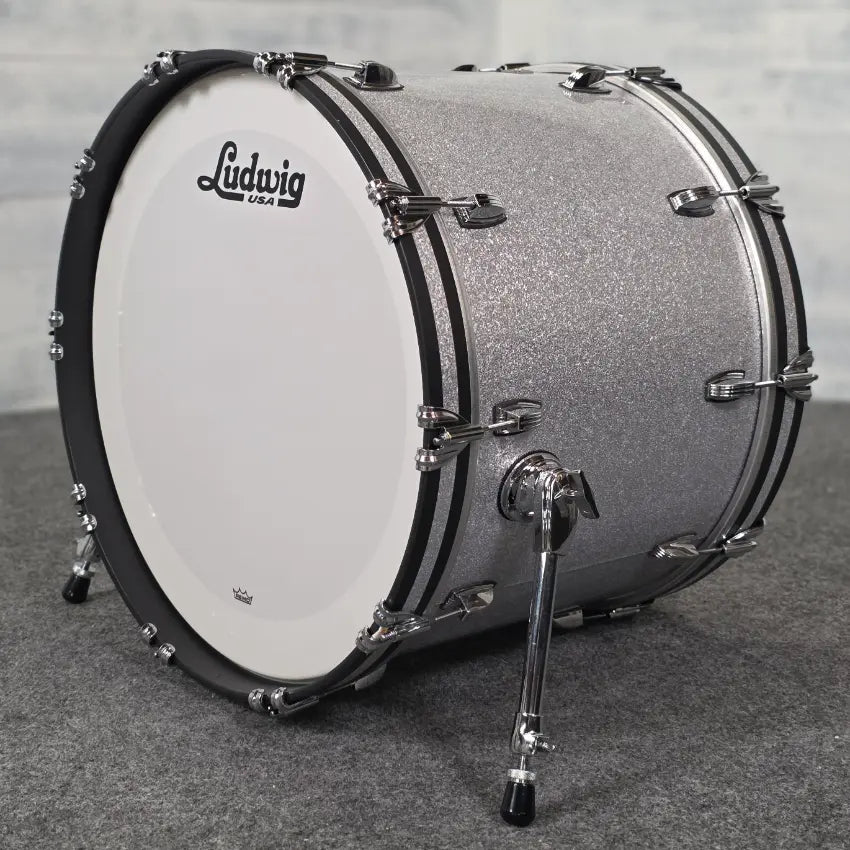 Used Ludwig Classic Oak 6pc Drum Set Silver Sparkle - Very Good - Drum Center Of Portsmouth