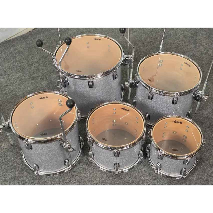 Used Ludwig Classic Oak 6pc Drum Set Silver Sparkle - Very Good - Drum Center Of Portsmouth