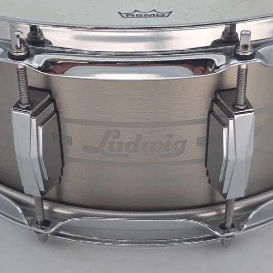 Used Ludwig Heirloom Stainless Steel Snare Drum 14x5.5 - Good - Drum Center Of Portsmouth