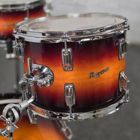 Used Rogers Powertone 4pc Drum Set Vintage Sunburst Lacquer - Very Good - Drum Center Of Portsmouth