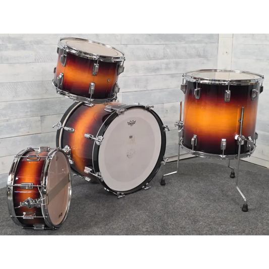 Used Rogers Powertone 4pc Drum Set Vintage Sunburst Lacquer - Very Good - Drum Center Of Portsmouth