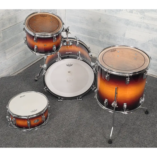 Used Rogers Powertone 4pc Drum Set Vintage Sunburst Lacquer - Very Good - Drum Center Of Portsmouth