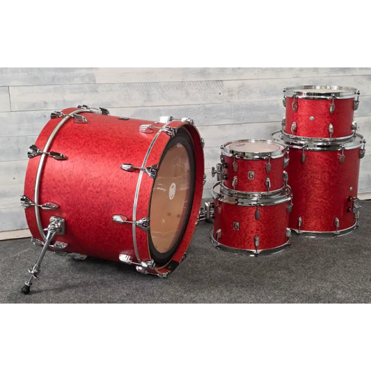 Used British Drum Company Legend 5pc Drum Set Buckingham Scarlett - Excellent - Drum Center Of Portsmouth