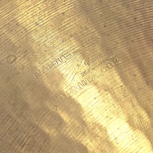 Used Vintage Paiste Pre Serial Formula 602 Flat Ride Cymbal 18" - Very Good - Drum Center Of Portsmouth