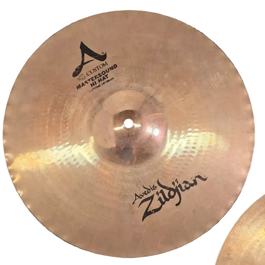 Used Zildjian A Custom Mastersound Hi Hat Cymbals 14" - Good - Drum Center Of Portsmouth