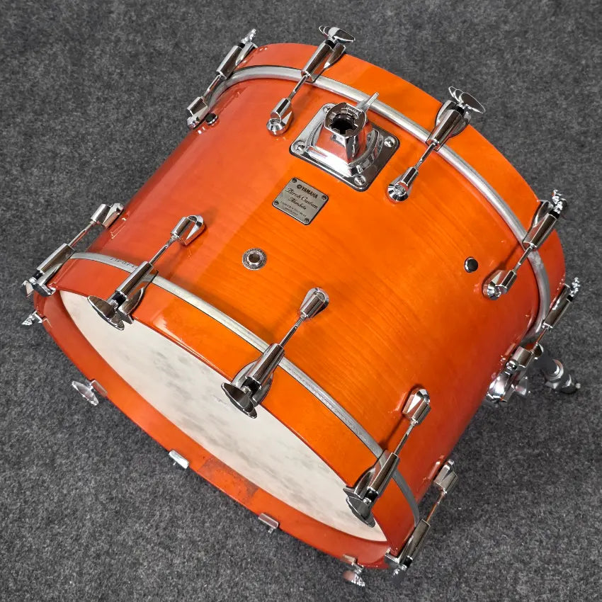 Used Yamaha Birch Custom Absolute 4pc Drum Set Honey Amber - Very Good - Drum Center Of Portsmouth