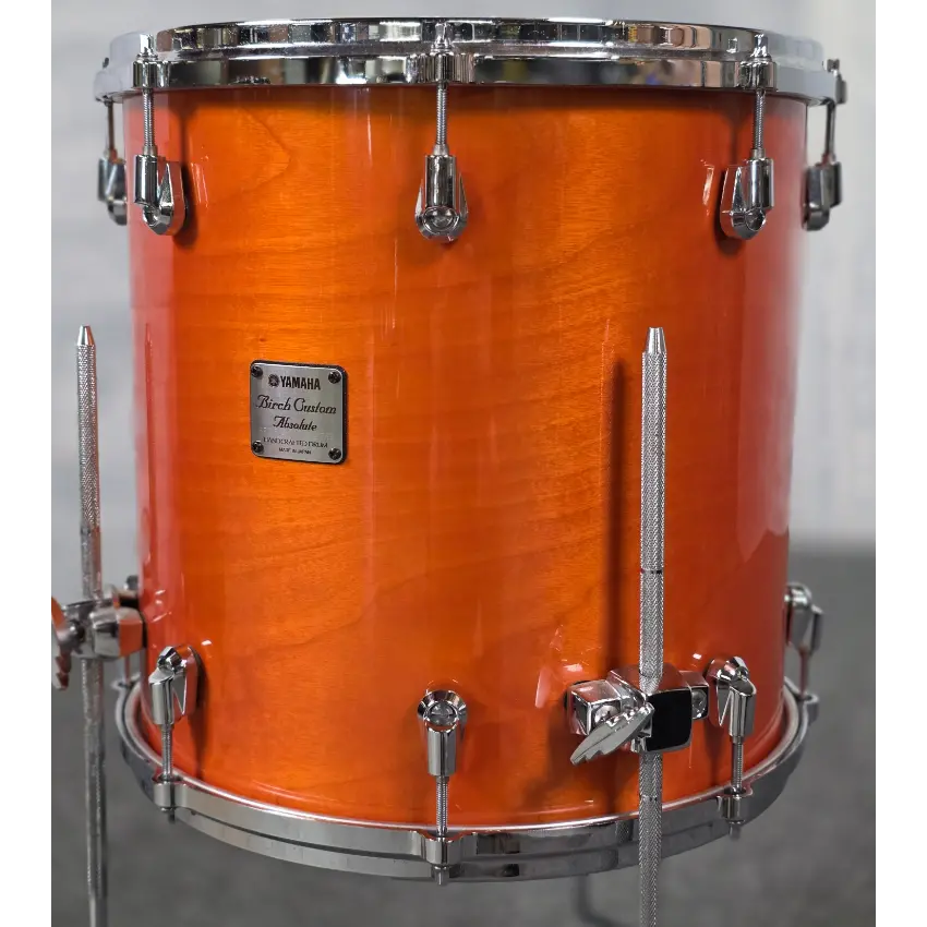 Used Yamaha Birch Custom Absolute 4pc Drum Set Honey Amber - Very Good - Drum Center Of Portsmouth