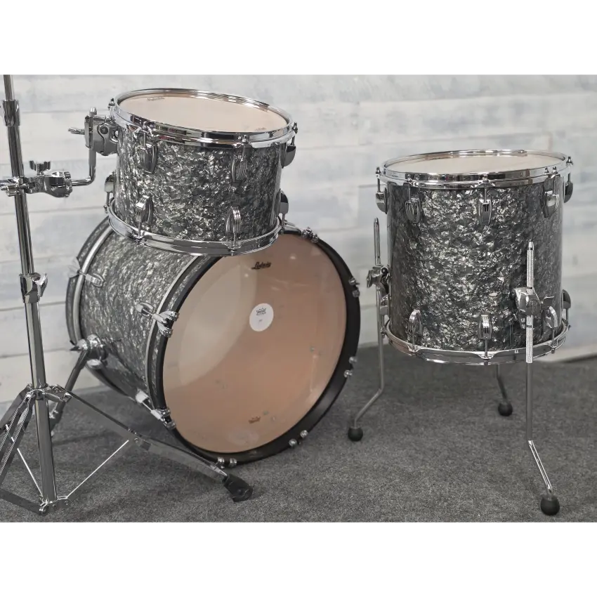 Used Ludwig Classic Maple 3pc Downbeat Drum Set Black Pearl - Good - Drum Center Of Portsmouth
