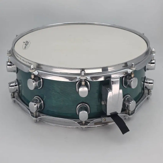 Used Milwaukee Snare Drum 14x5.5 Transparent Green Gloss - Good - Drum Center Of Portsmouth