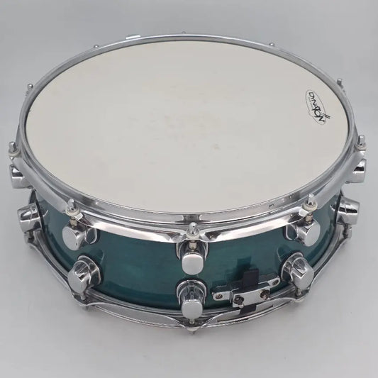 Used Milwaukee Snare Drum 14x5.5 Transparent Green Gloss - Good - Drum Center Of Portsmouth