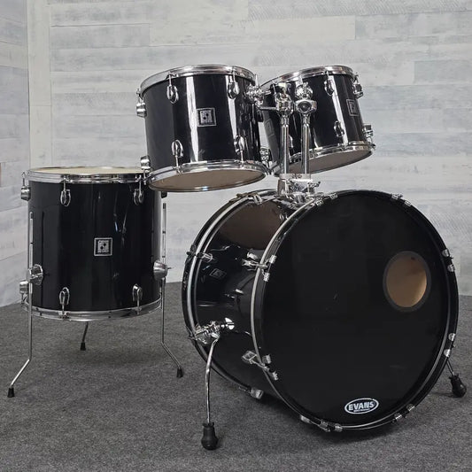 Used Sonor 503 4pc Drum Set Black Wrap - Fair - Drum Center Of Portsmouth