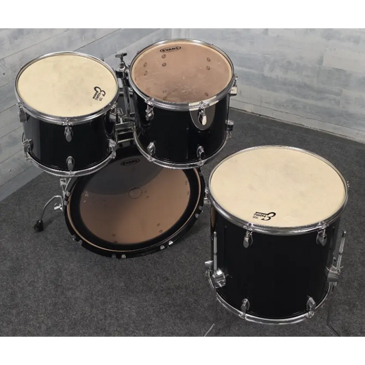 Used Sonor 503 4pc Drum Set Black Wrap - Fair - Drum Center Of Portsmouth