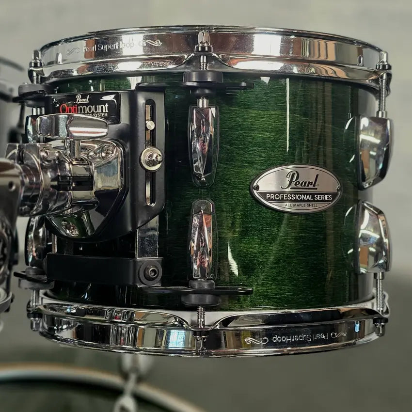 Used Pearl Professional Maple 4pc Drum Set Emerald Mist - Very Good - Drum Center Of Portsmouth
