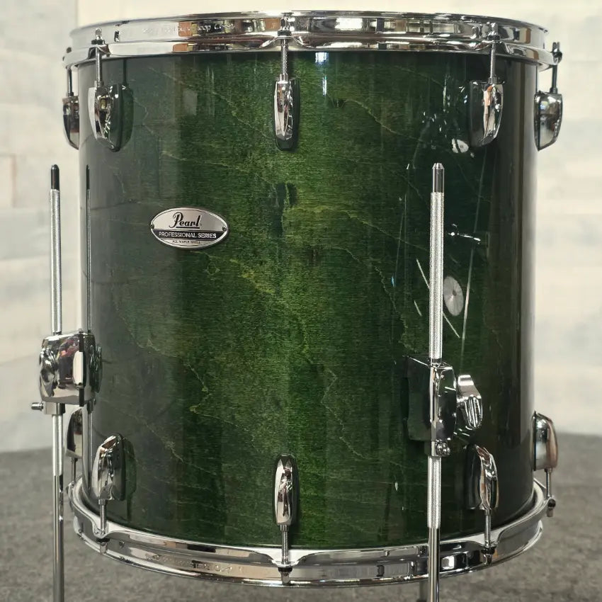 Used Pearl Professional Maple 4pc Drum Set Emerald Mist - Very Good - Drum Center Of Portsmouth