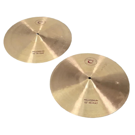 Used Turkish Millenium Hi Hat Cymbals 15" - Good - Drum Center Of Portsmouth