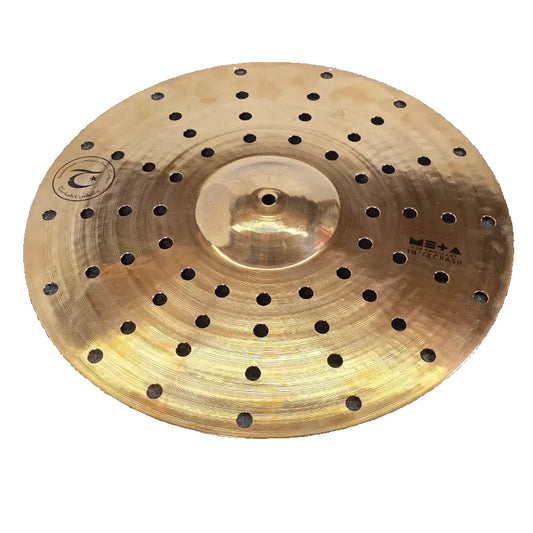 Used Turkish Meta Brilliant Holey Crash Cymbal 18" - Very Good - Drum Center Of Portsmouth