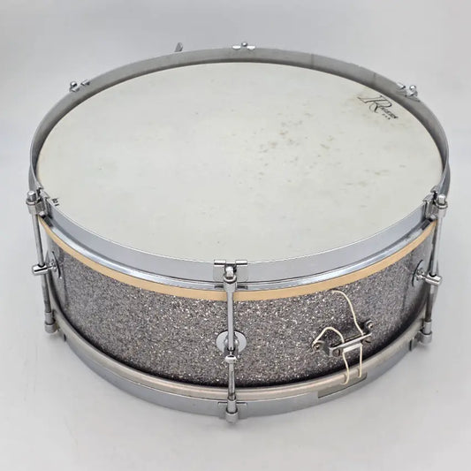 Used Vintage Rogers Banner Single Tension Snare Drum 14x5 Silver Sparkle - Good - Drum Center Of Portsmouth