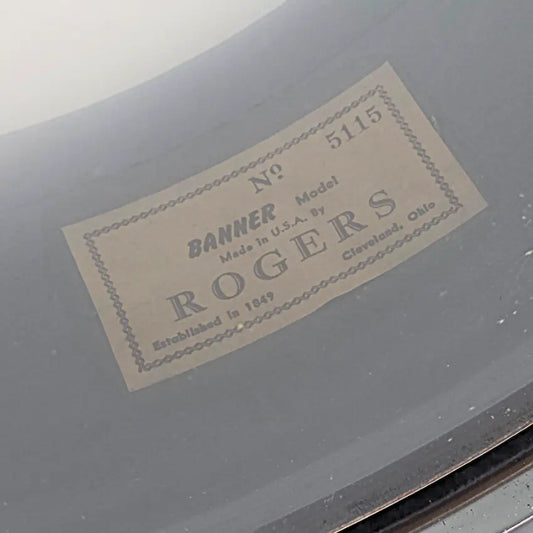 Used Vintage Rogers Banner Single Tension Snare Drum 14x5 Silver Sparkle - Good - Drum Center Of Portsmouth